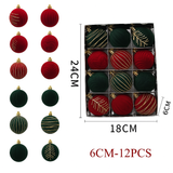 Błyszczące bombki choinkowe 12 szt. – Unikalny design i luksusowy akcent