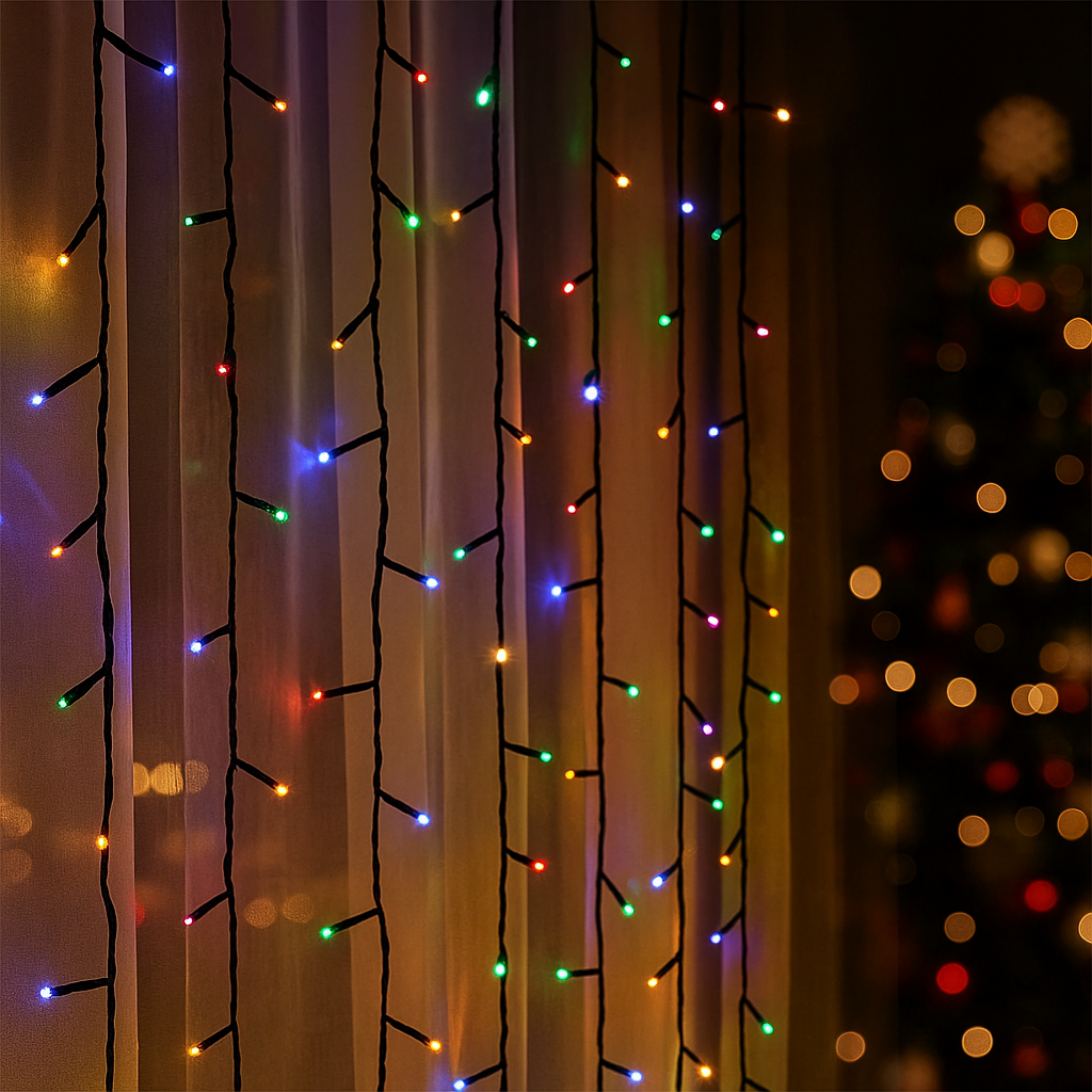 Girlanda LED świąteczna 25M – wodoodporny kiść z 8 trybami światła do użytku wewnętrznego i zewnętrznego