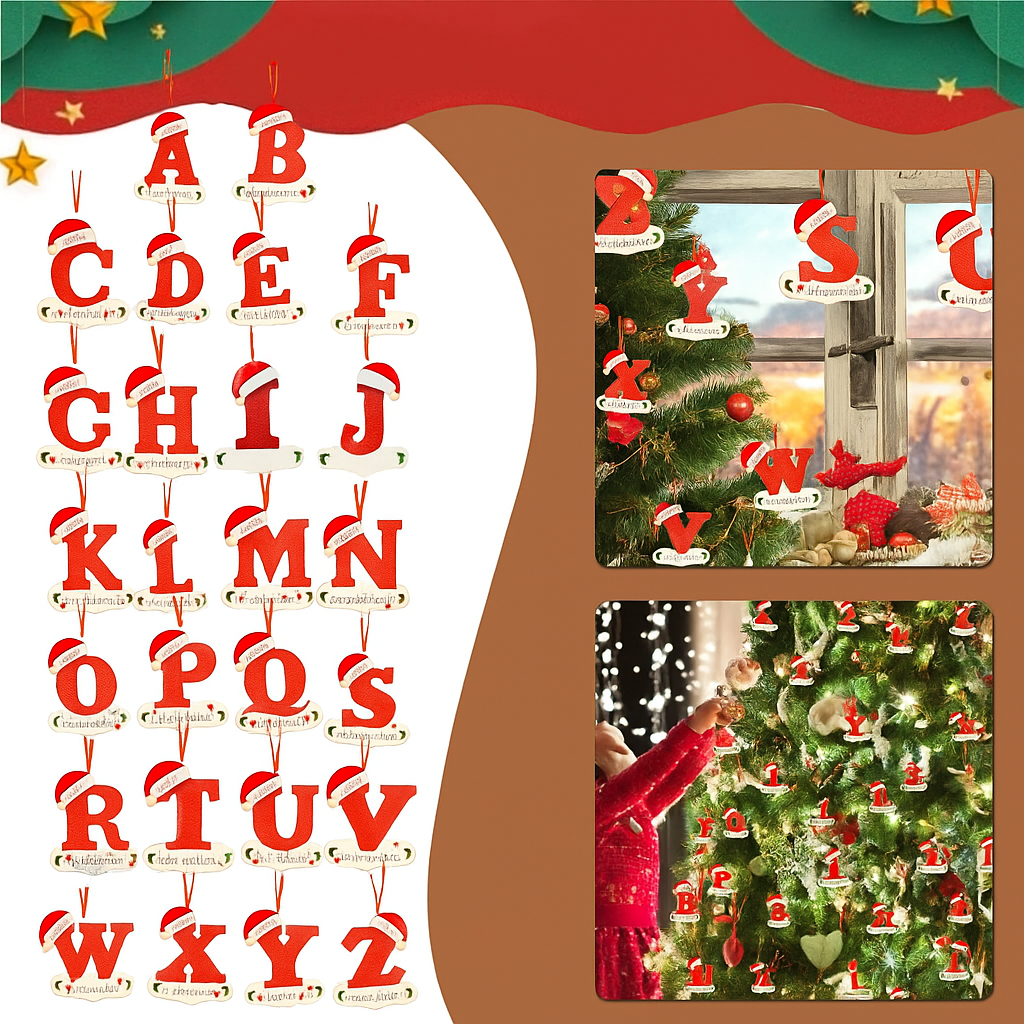 Litery 3D Navidad Luxe – Eleganckie Zawieszki na Choinkę i Stół