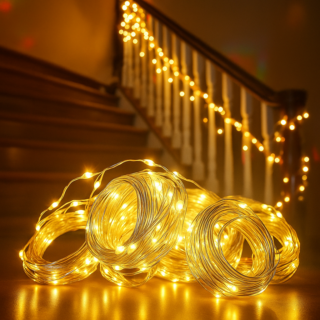 Cortina LED 3x3M – Dekoracyjne Świąteczne Lampki z 8 Trybami do Wewnętrznego i Zewnętrznego Użytku