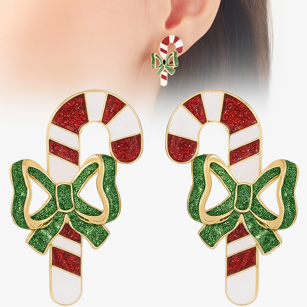 Orecchini Natalizi JollyGems – Ciondoli Brillanti e Leggeri per Donna