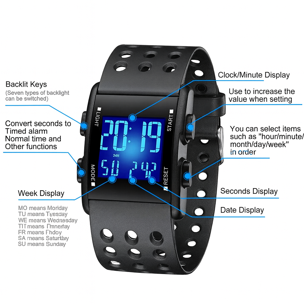 Reloj Deportivo Digital para Hombre