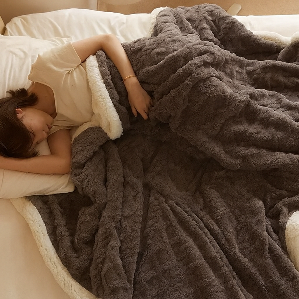 Manta WarmWool de Lana de Cordero Gruesa