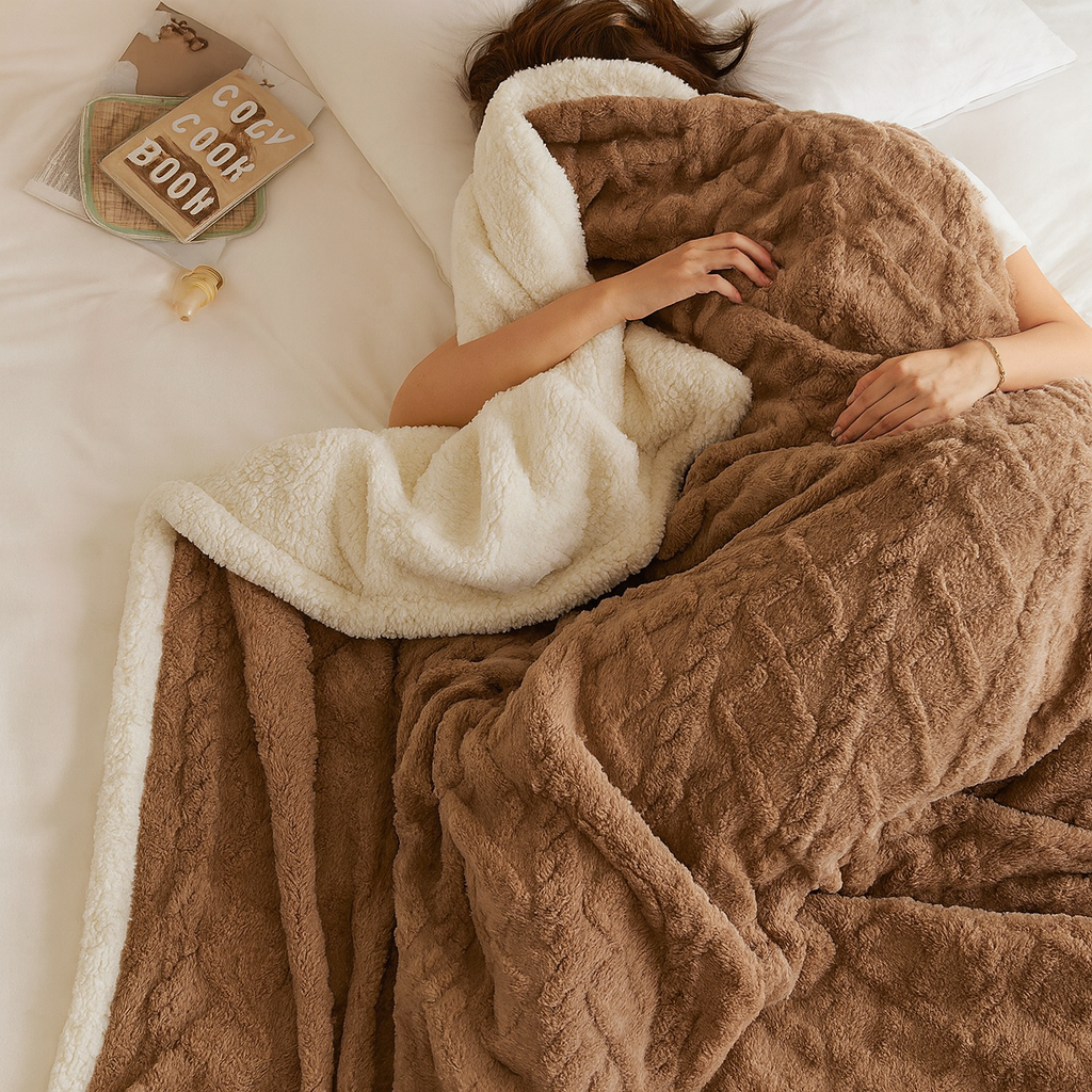 Manta WarmWool de Lana de Cordero Gruesa