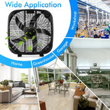 Ventilador de Piso 20" - Enfriamiento Portátil - 3 Velocidades - Control Perilla - VyFlair