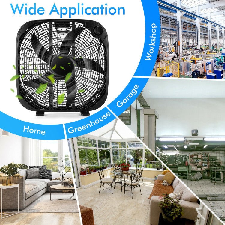 Ventilador de Piso 20" - Enfriamiento Portátil - 3 Velocidades - Control Perilla - VyFlair