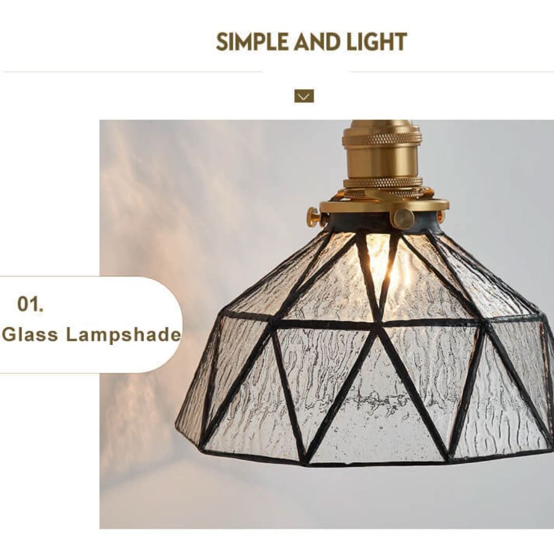Aquarius - Modern wall lamp made of water tripple glass