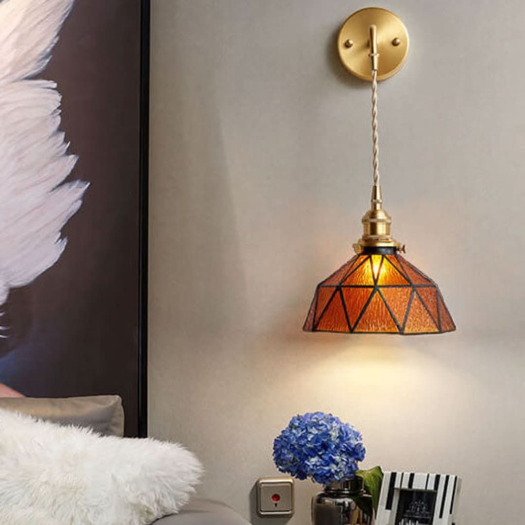 Aquarius - Modern wall lamp made of water tripple glass