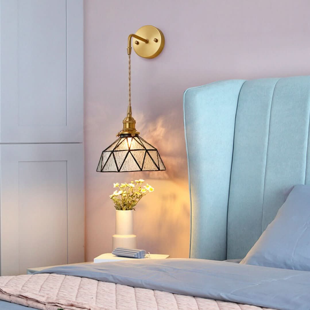Aquarius - Modern wall lamp made of water tripple glass