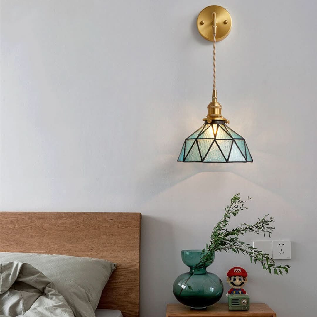 Aquarius - Modern wall lamp made of water tripple glass