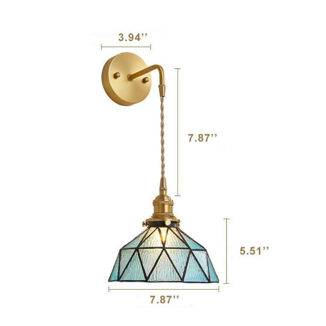 Aquarius - Modern wall lamp made of water tripple glass