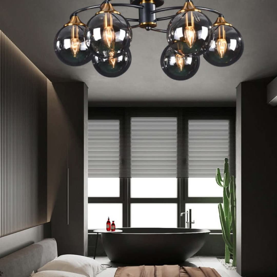 Lámpara de techo LED redonda de Valentina Vintage-ceiling lamps-VyFlair