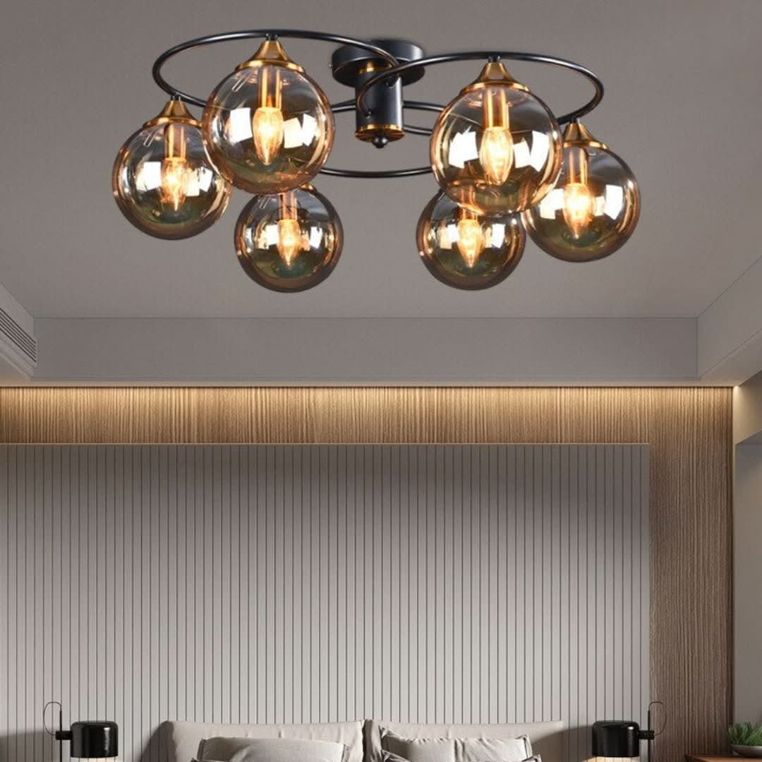 Lámpara de techo LED redonda de Valentina Vintage-ceiling lamps-VyFlair