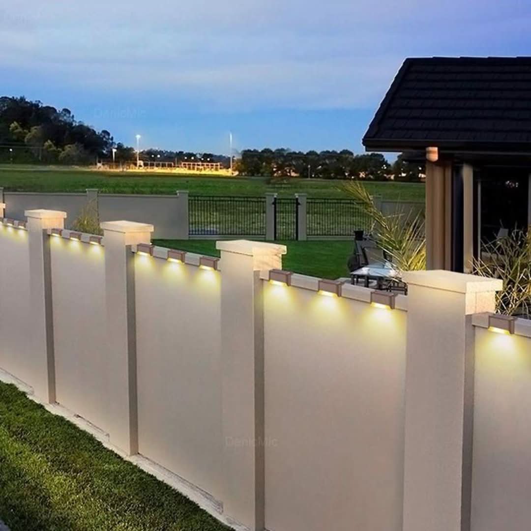 Iluminación solar de escaleras al aire libre (4 piezas)-Outdoor Lighting-VyFlair