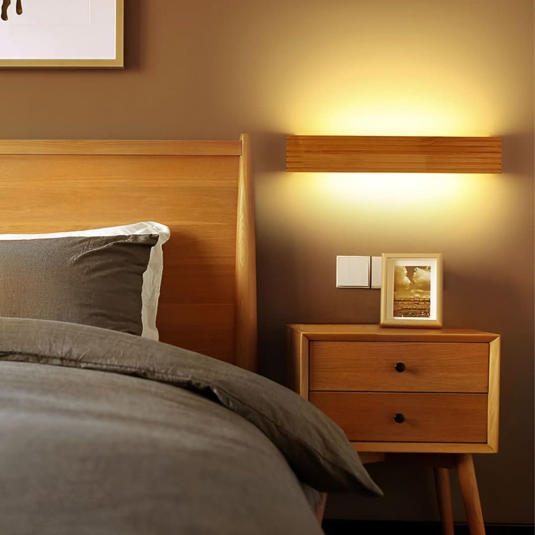 GLOWWOOD - Iluminación de espejo de lámpara de pared nórdica de LED rectangular de LED-Wall light-VyFlair