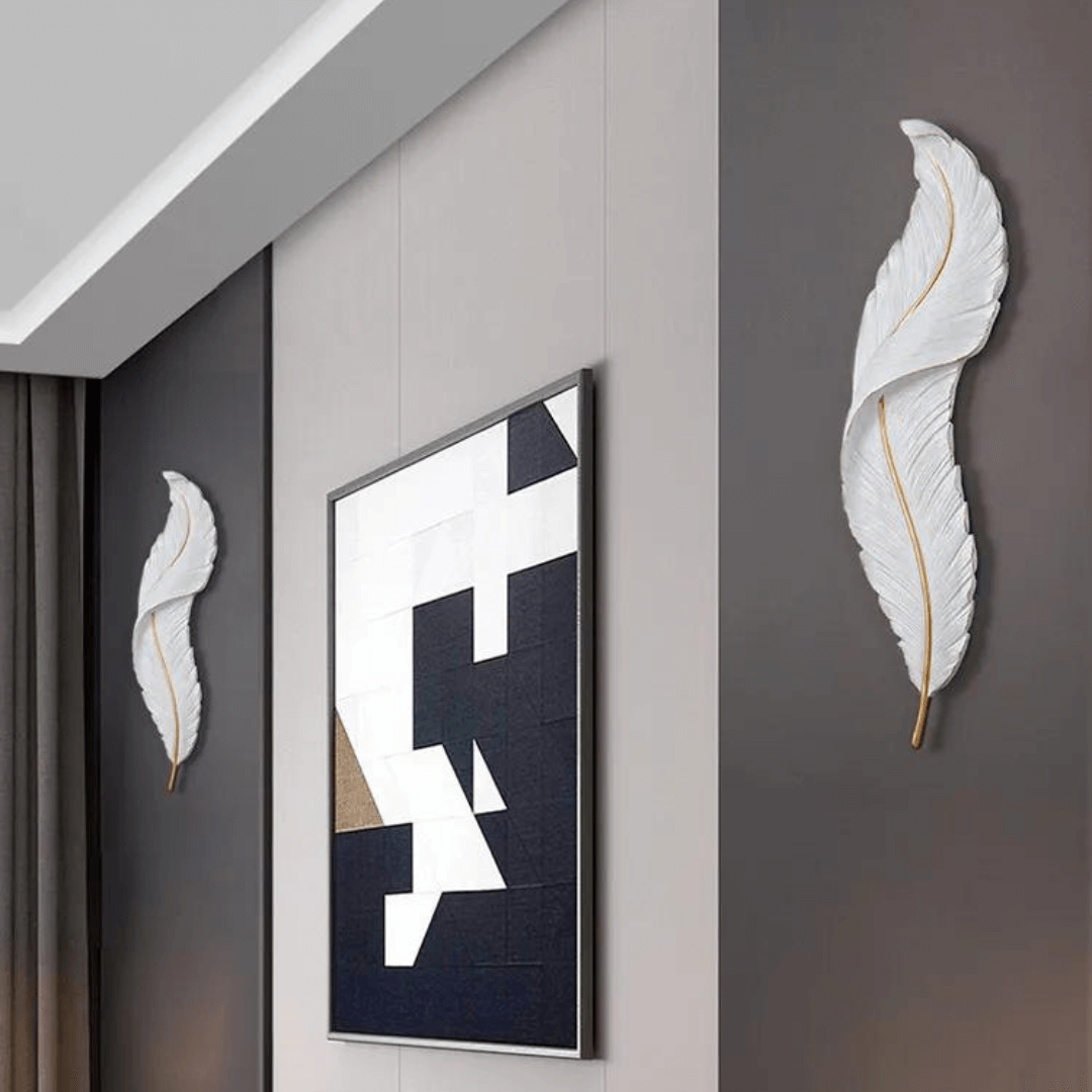 Lámpara de pared de FeatherGlow - sofisticación moderna-Wall Light-VyFlair