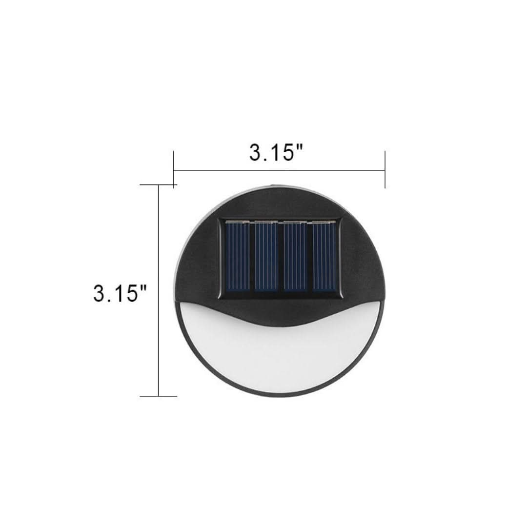 Ecobright: luces de patio solar LED impermeables para exteriores, redondos y cuadrados-Wall light-VyFlair