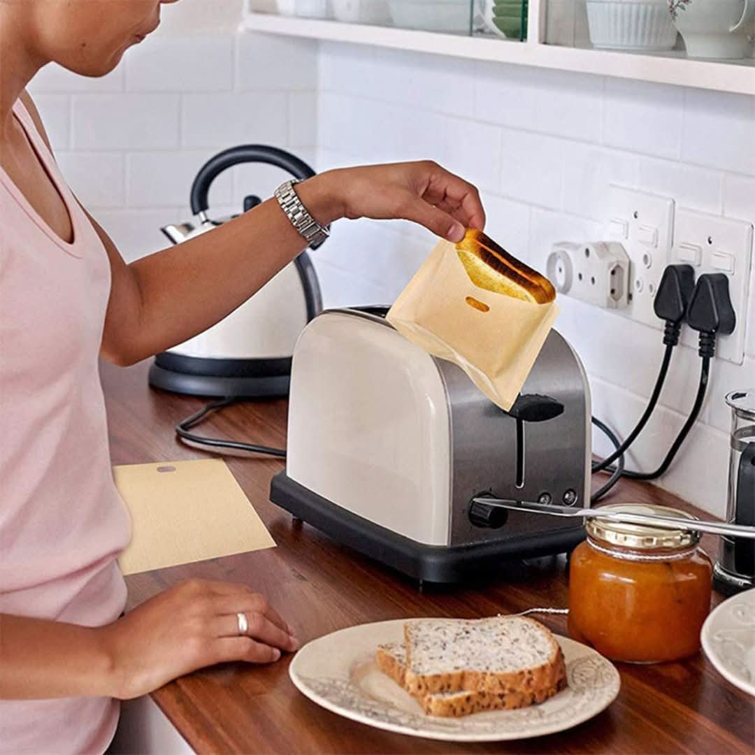 Bolsa de bolsillo para tostadas antiadherentes (5 piezas)-sandwich bag-VyFlair