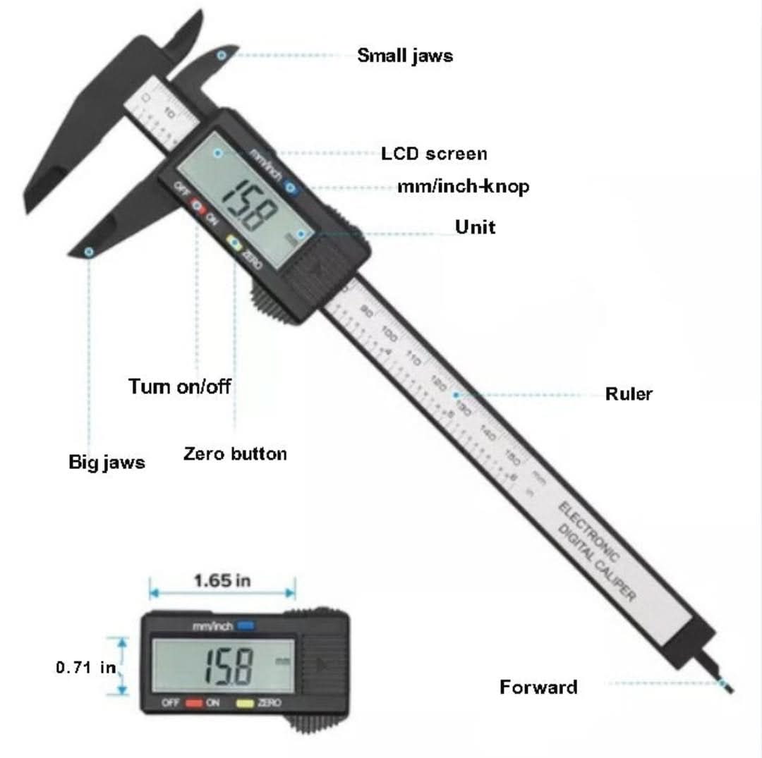 Regla de calibración electrónica digital-Caliper Ruler-VyFlair
