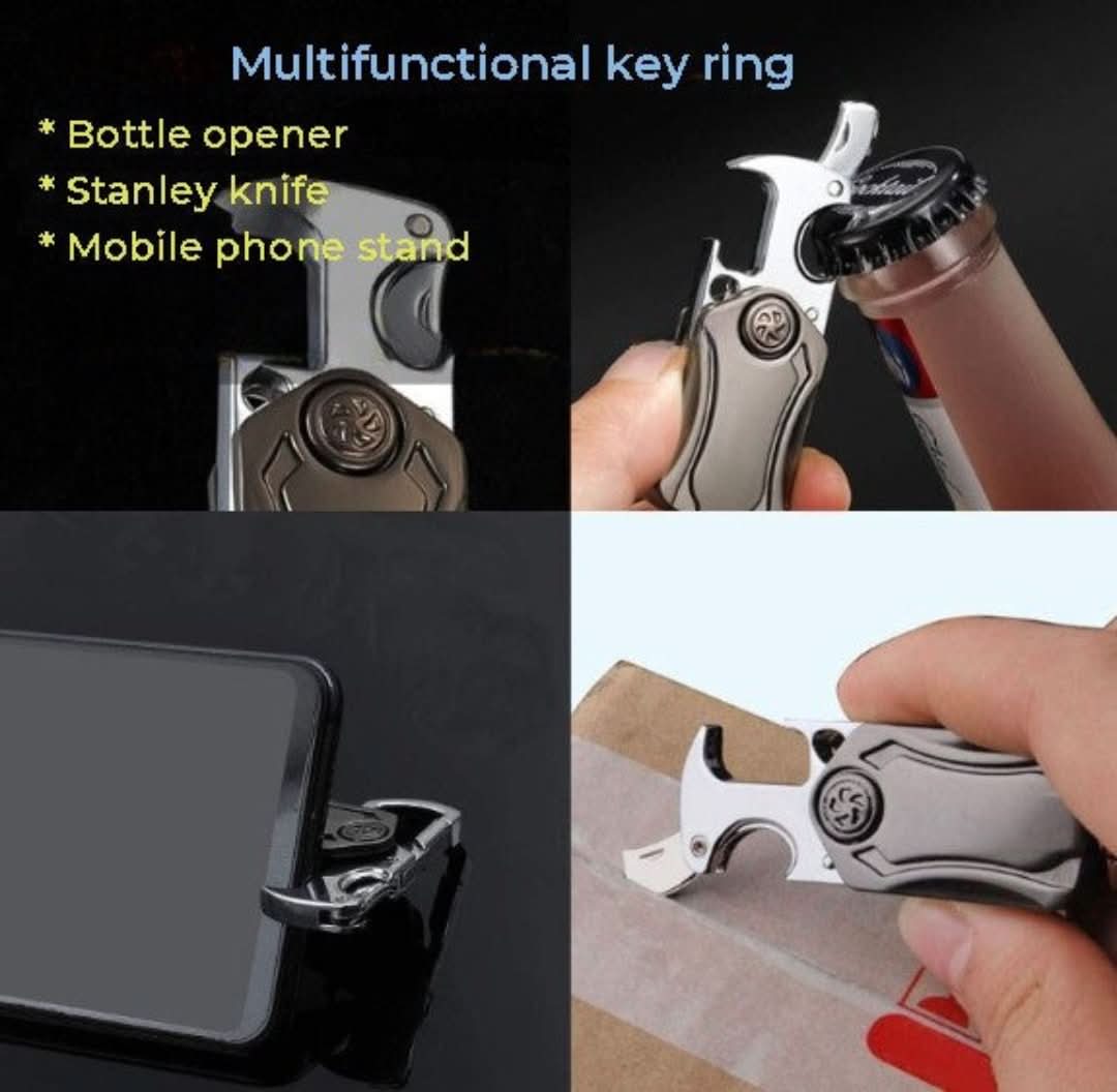 Anillo de llave multifuncional cuatro en uno-Key Ring-VyFlair