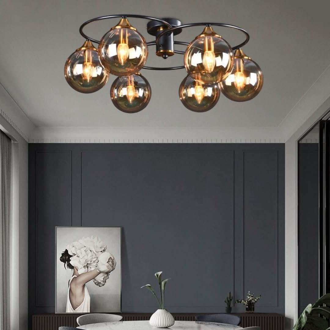 Lámpara de techo LED redonda de Valentina Vintage-ceiling lamps-VyFlair
