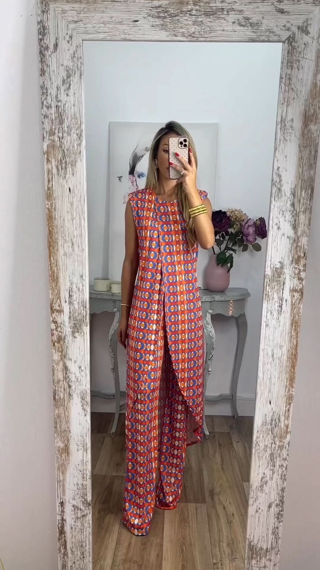 Bumala - traje cómodo impreso-comfy suit-VyFlair