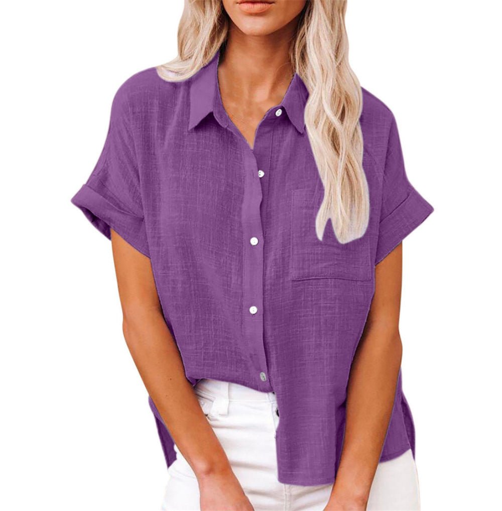 Blusa de Algodón - Lino Ligera para Damas - VyFlair