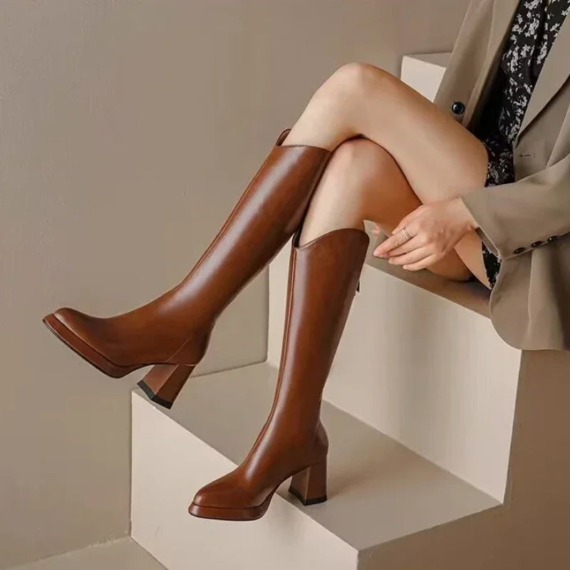 CARLA | Botas de Cuero Lujosas - comodidad - estilo - durabilidad-Zapatos - Mujer-VyFlair