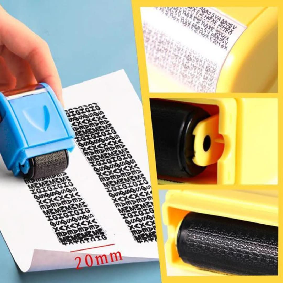 Sello de rodillo con sello de privacidad-Roller Stamp-VyFlair