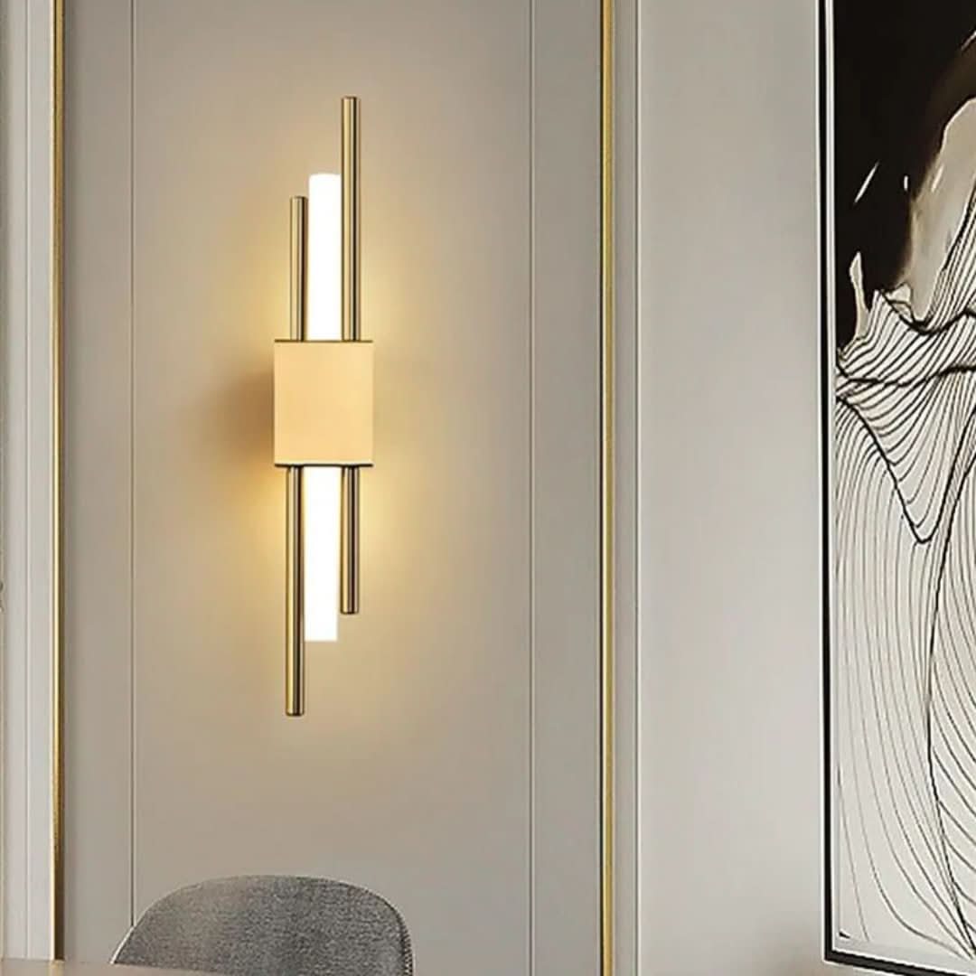 Luminart - Lámpara de pared LED negra/dorada con elegante para el dormitorio-Wall light-VyFlair