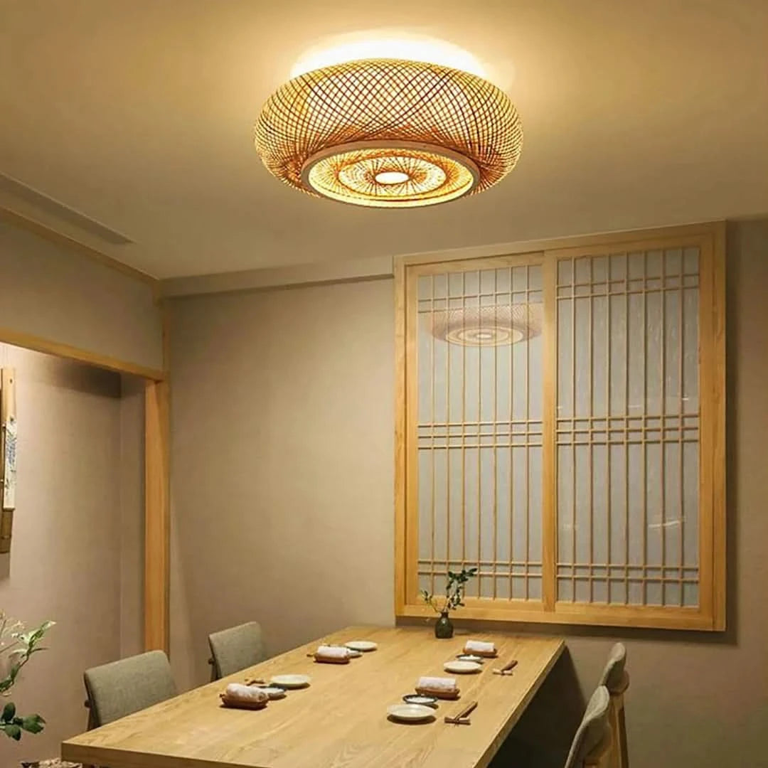 Bamboowhisper - Lámpara de techo empotrada de bambú-Ceiling lamps-VyFlair
