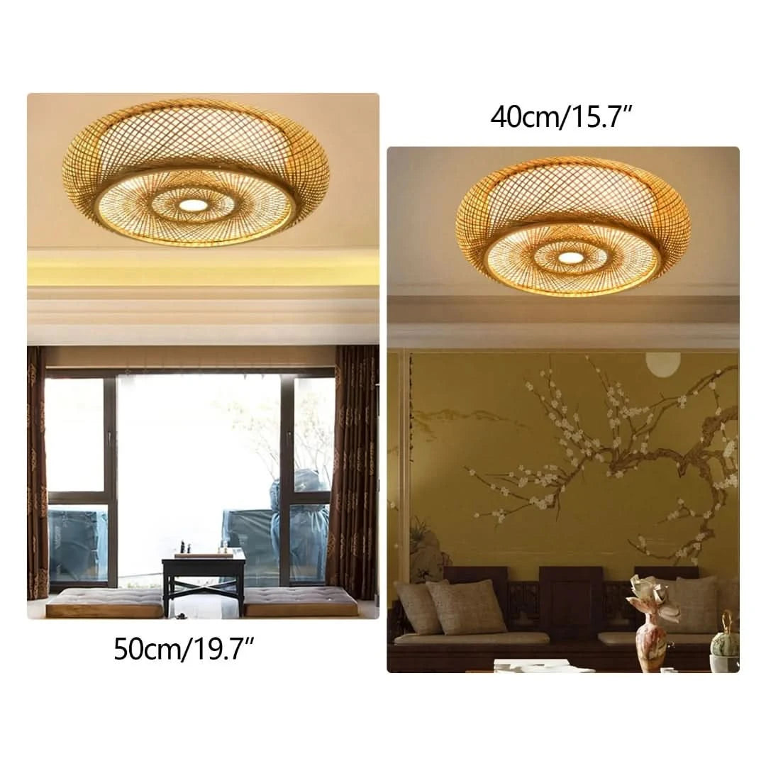 Bamboowhisper - Lámpara de techo empotrada de bambú-Ceiling lamps-VyFlair