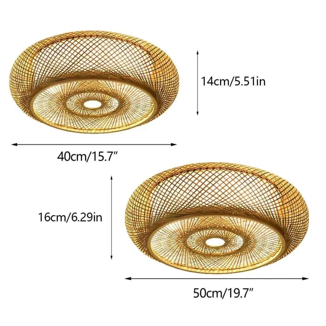 Bamboowhisper - Lámpara de techo empotrada de bambú-Ceiling lamps-VyFlair