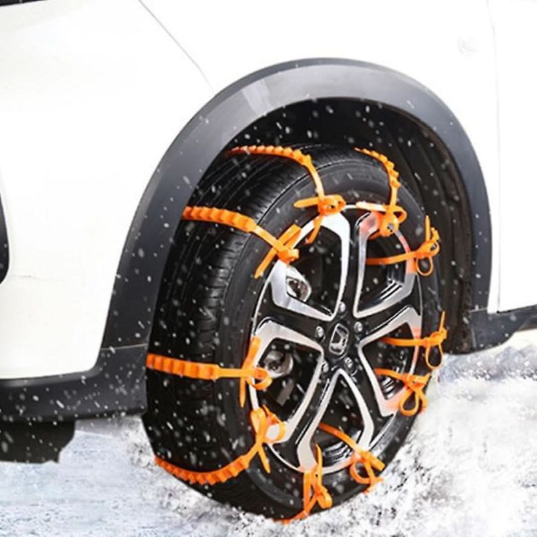 Los corbatas de nieve para los neumáticos del automóvil (10 piezas) | Cadena nocturna-safety-VyFlair