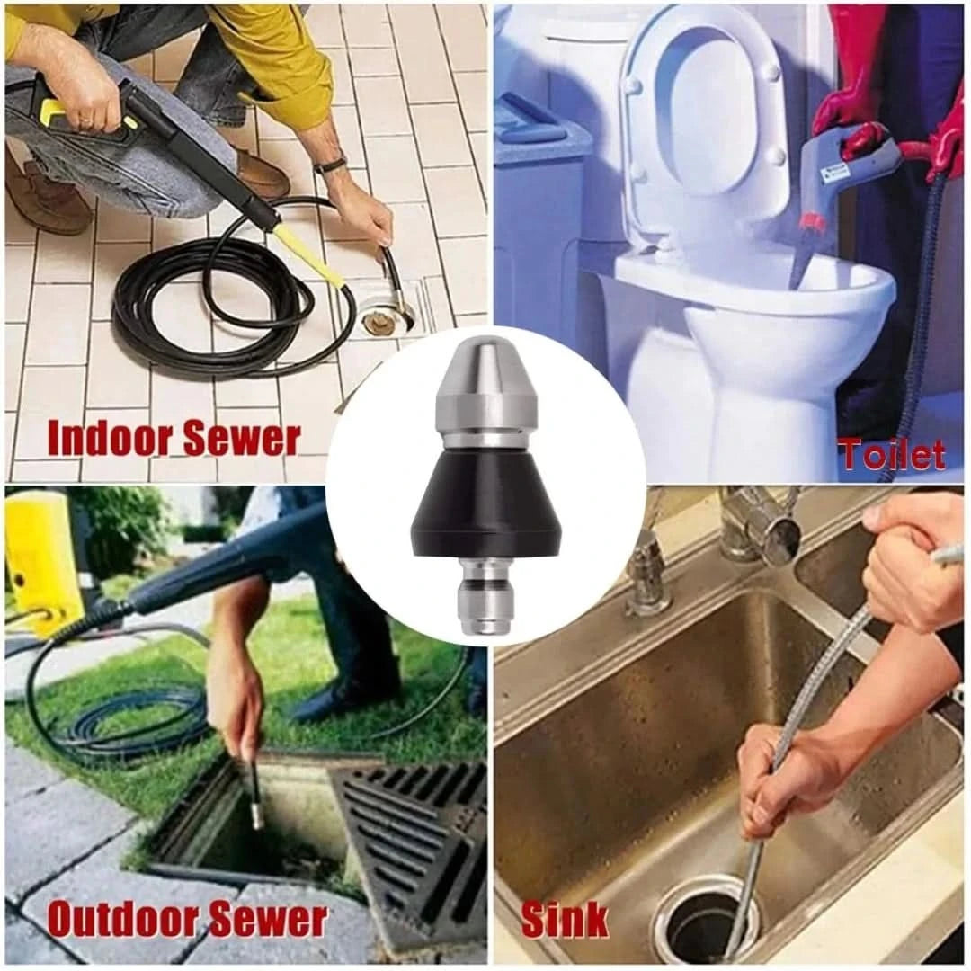 Kit de limpieza de alcantarillado | Boquilla de alta presión-Sewer Cleaning Tool-VyFlair