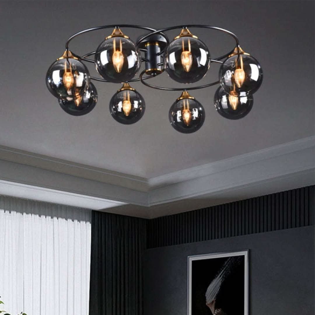 Lámpara de techo LED redonda de Valentina Vintage-ceiling lamps-VyFlair