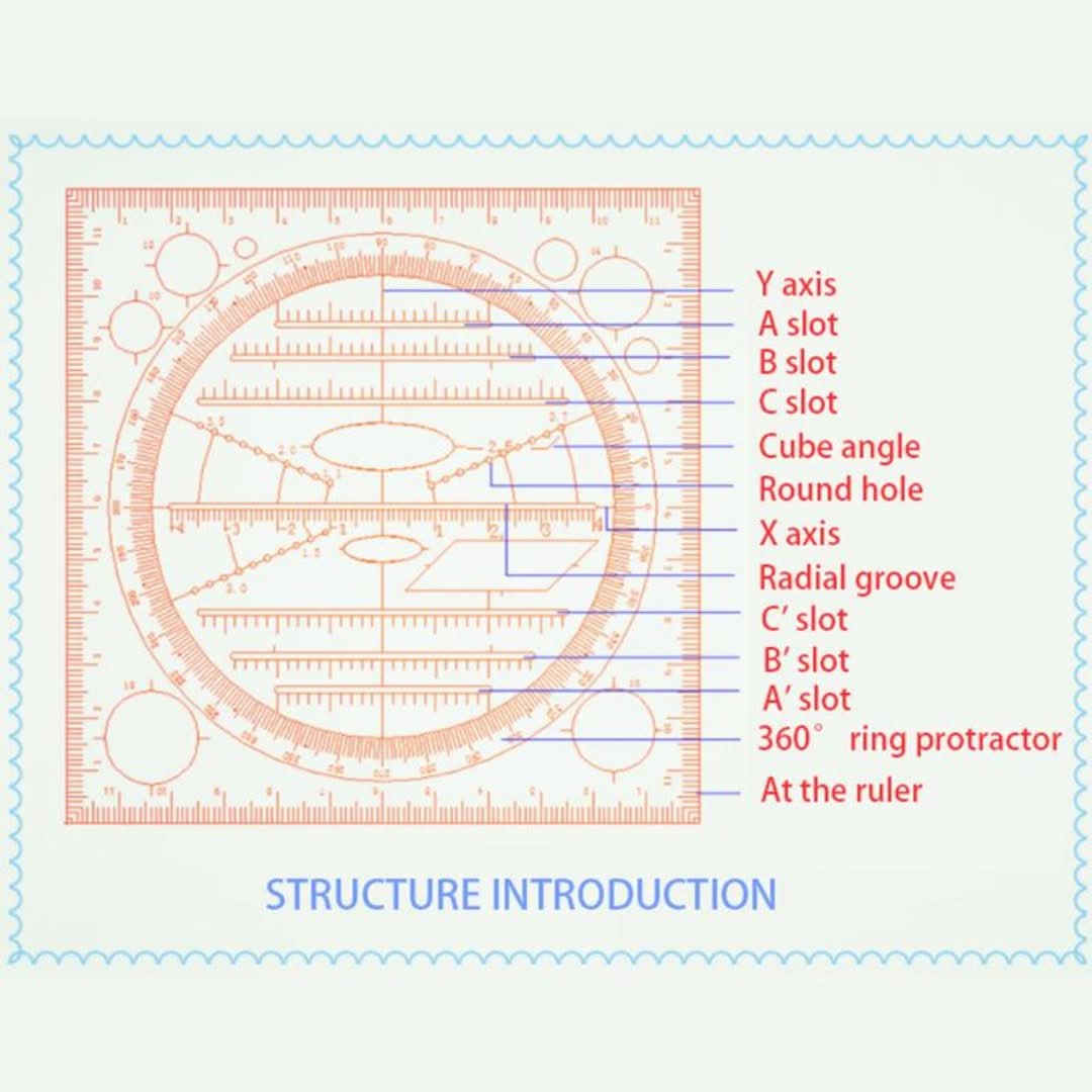Regla de dibujo multifuncional-Drawing Ruler-VyFlair