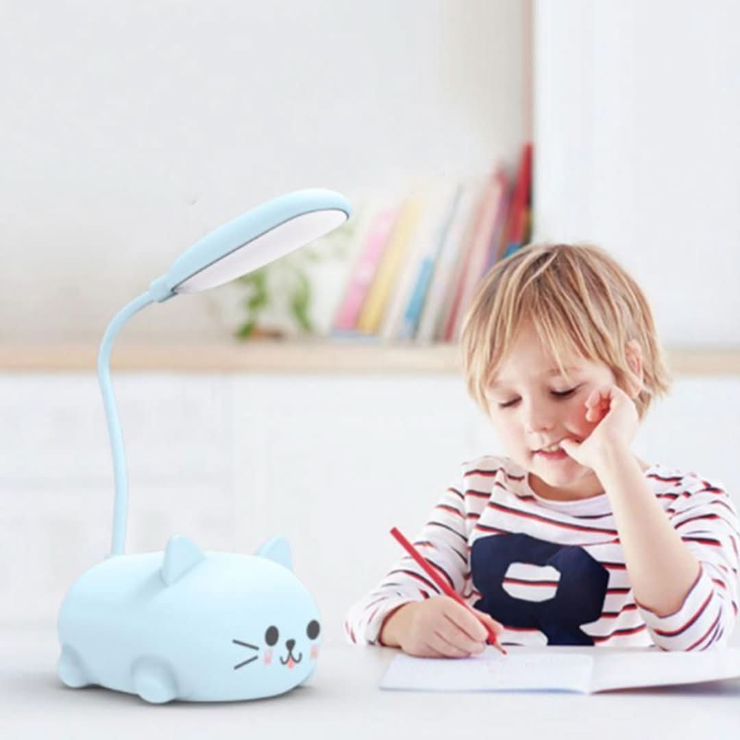 Lámpara de escritorio LED de dibujos animados de gato-Lamp-VyFlair