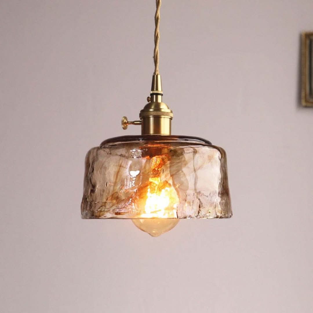 Levy lámparas colgantes de LED retro sala de estar dormitorio de vidrio de metal-Ceiling lamps-VyFlair