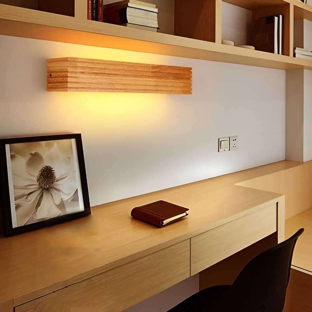 GLOWWOOD - Iluminación de espejo de lámpara de pared nórdica de LED rectangular de LED-Wall light-VyFlair