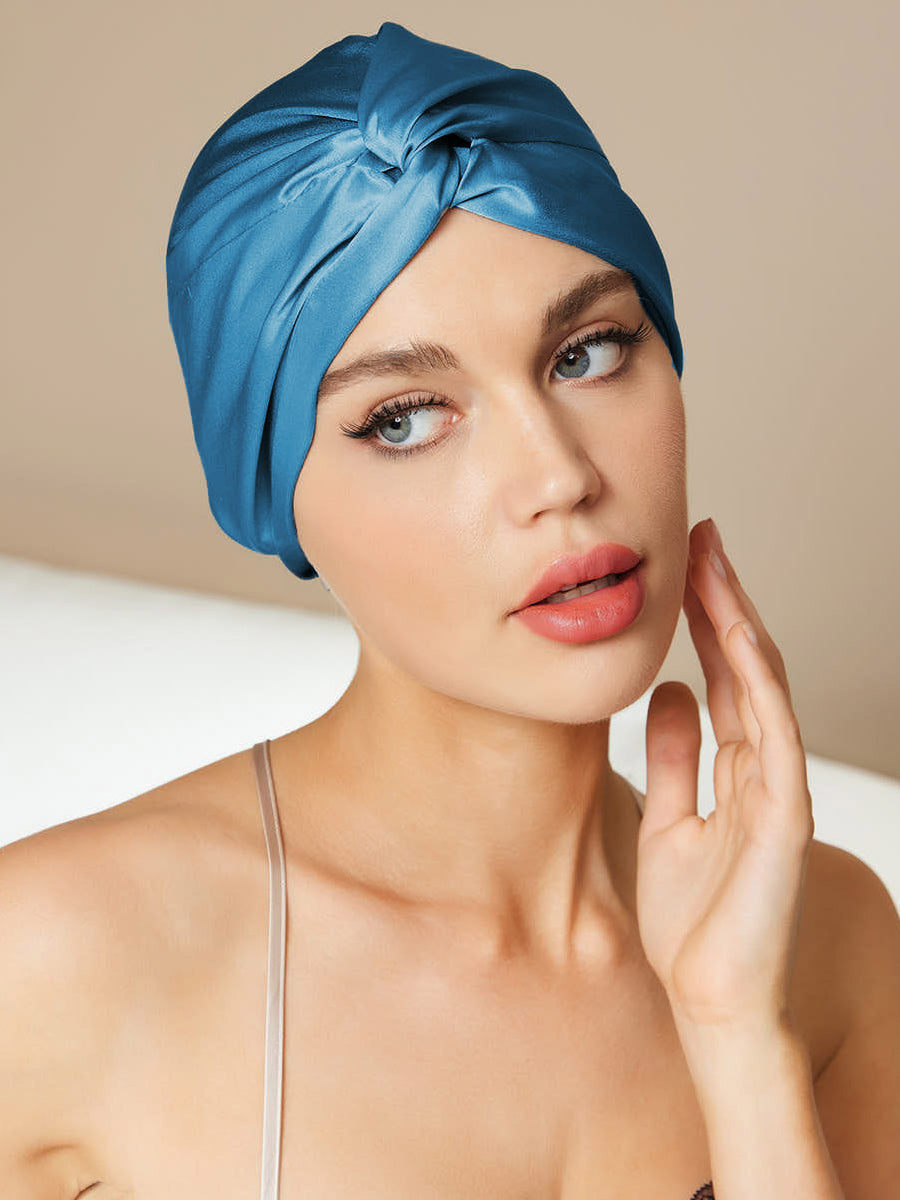 SilkRelax - Gorro de Seda Pura Casual para Sueño Nocturno