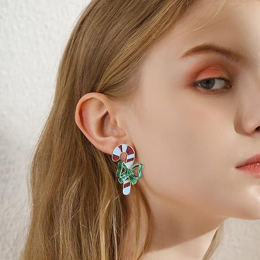 Orecchini Natalizi JollyGems – Ciondoli Brillanti e Leggeri per Donna