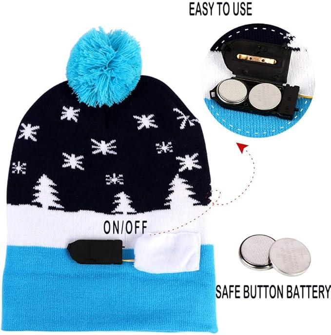 Gorro Natalizio LED GlowDeer – Caldo, Festivo e Luminoso