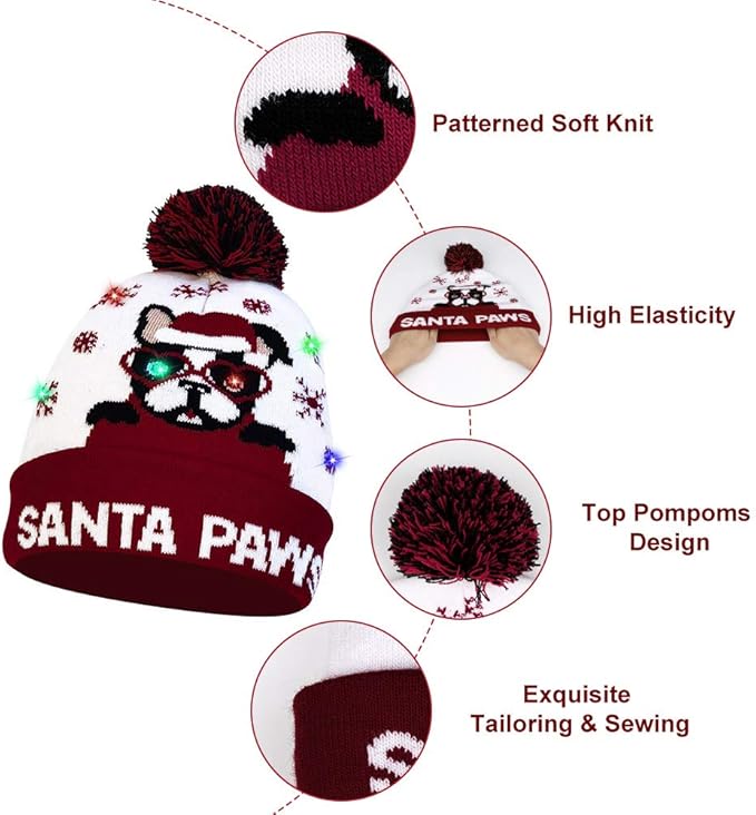Gorro Navideño LED GlowDeer – Cálido, Festivo y Luminoso