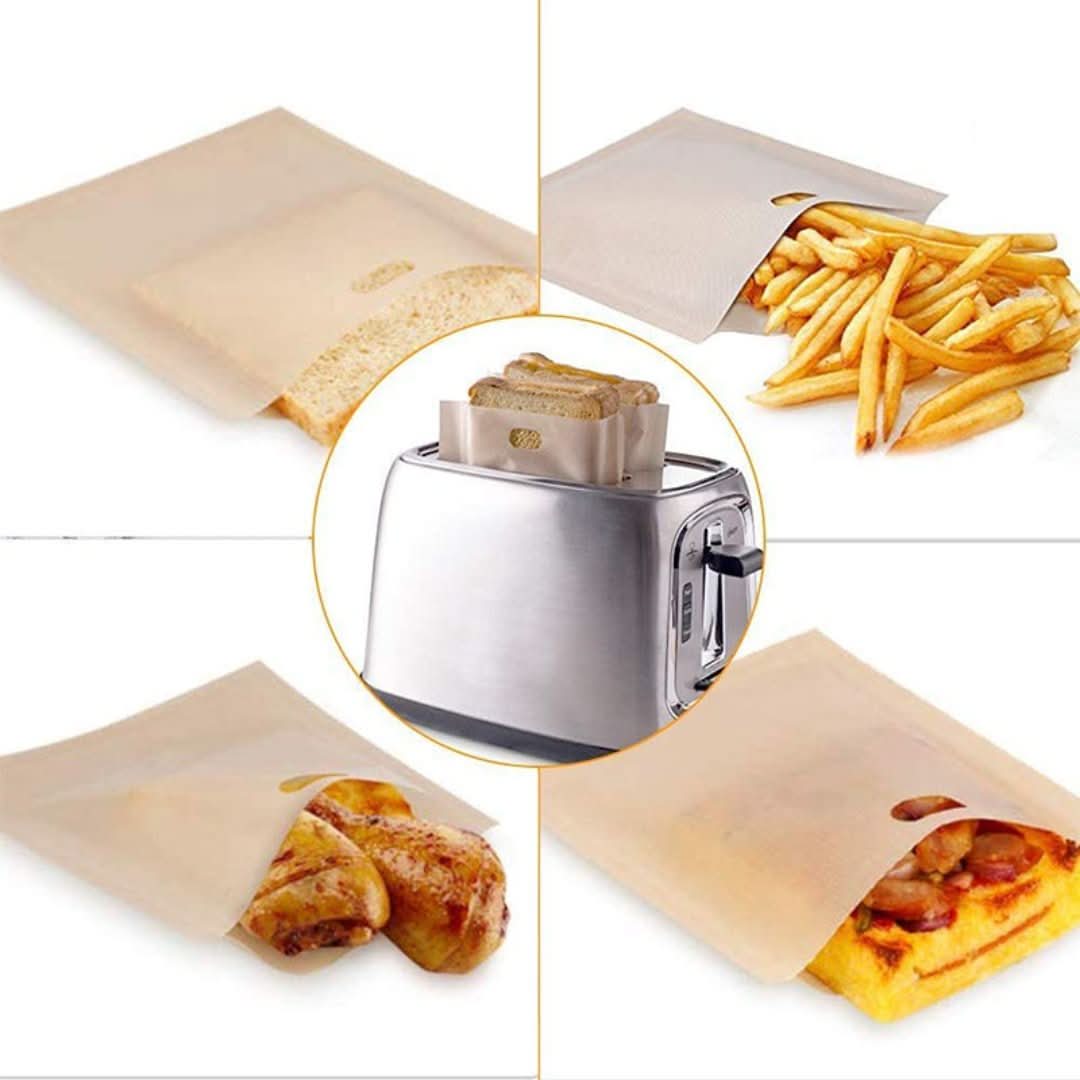 Bolsa de bolsillo para tostadas antiadherentes (5 piezas)-sandwich bag-VyFlair