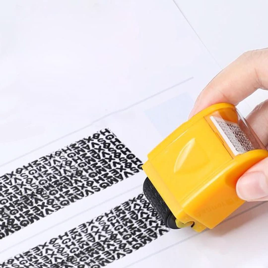 Sello de rodillo con sello de privacidad-Roller Stamp-VyFlair