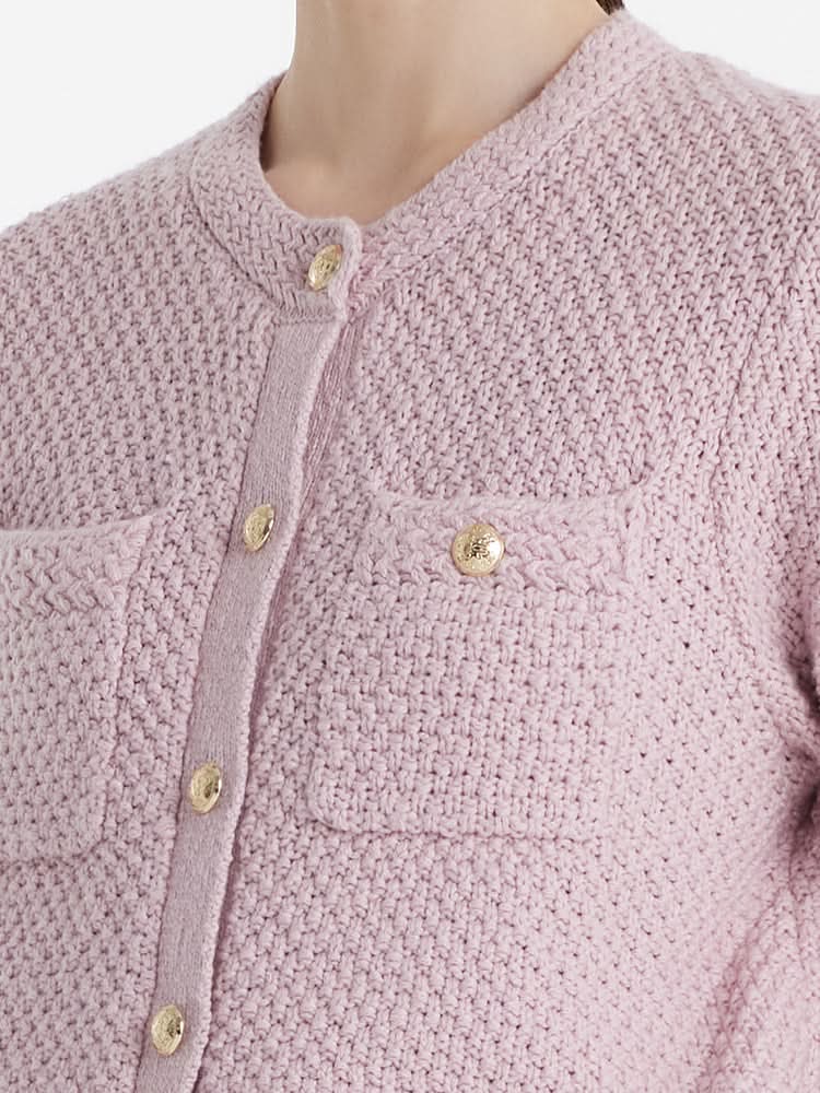 Cárdigan de punto - Trabajo abierto-Cardigan-VyFlair
