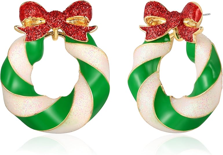 Orecchini Natalizi JollyGems – Ciondoli Brillanti e Leggeri per Donna