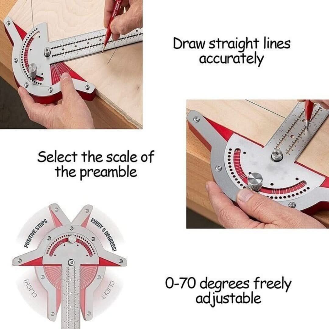 Regla de marcado de precisión - Herramienta de medición de scriber-Measuring Tool-VyFlair