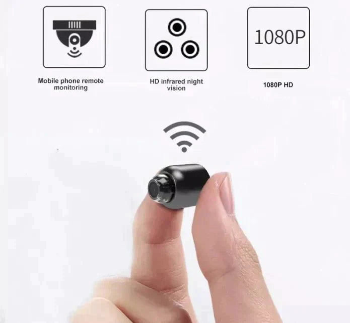 Cámara de vigilancia WiFi ultrapequeña IP con visión nocturna